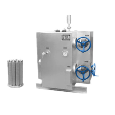 Vertical double-cylinder continuous switching melt filter